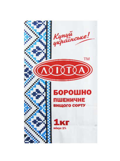 Борошно пшеничне ЛІТА вищий сорт 1 кг